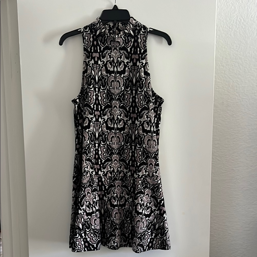 Free People Black Tab and White Mini Dress